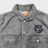 Levi's Denim Jacket Mens Medium Gray Type III Light Wash Western Trucker