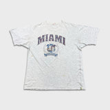 Vintage 1992 Joe Cool Miami Beach Florida T Shirt Mens XL Gray Faded Graphic Tee