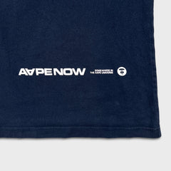 AAPE By A Bathing Ape Mens XL Blue One Point Spell Out Graphic Pocket T Shirt