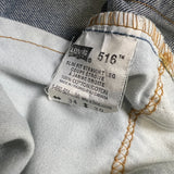 Vintage Y2K Levi's 516 Jeans Mens 34x30 Blue Slim Fit Straight Leg Light Wash Denim Pants