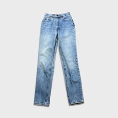 Vintage 90s Levi's 531 Jeans Womens 24x30 High Rise Taper Leg Light Wash Denim Pants