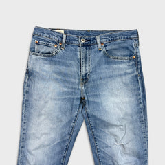 Levi's 511 Jeans Mens 33x32 Blue Slim Fit Mid Rise Light Wash Faded Denim Pants