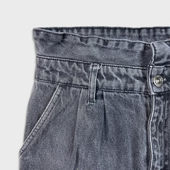 BDG Jeans Womens 27x25 Black Urban Outfitters High Rise Taper Leg Baggy Denim Pants