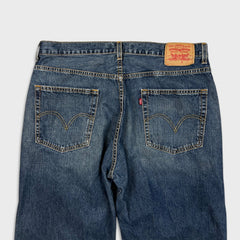Vintage 90s Levi's 569 Jean Mens 36x34 Blue Loose Straight Dark Wash Baggy Denim Pants
