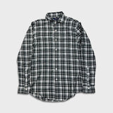 Polo Ralph Lauren Plaid Shirt Mens Medium Gray Button Up Slim Fit Long Sleeve