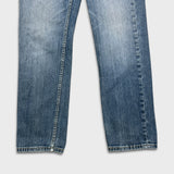 Levi's 514 Jeans Mens 34x30 Blue Slim Straight Fit Medium Wash Distressed Denim Pants
