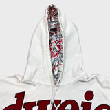 Vintage 90s Budweiser Hoodie Mens Medium White King of Beer Hooded Sweater