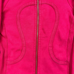 Lululemon Scuba Hoodie Womens Size 6 Pink Full Zip Sports Hooded Sweater