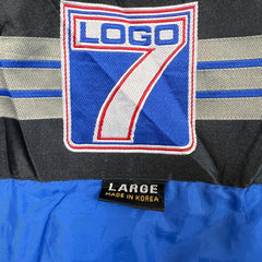 Vintage 90s Logo 7 Seattle Seahawks Jacket Mens Large Blue NFL Football Bomber