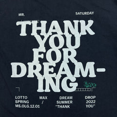 Mr. Saturday x Lotto Max T Shirt Mens XL Black Thank You For Dreaming Graphic Tee