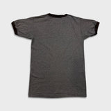 Vintage Y2K Alstyle Blank Ringer T Shirt Mens Small Brown Short Sleeve Tee