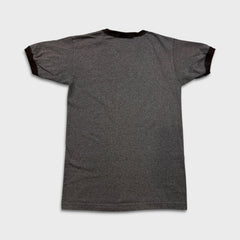 Vintage Y2K Alstyle Blank Ringer T Shirt Mens Small Brown Short Sleeve Tee