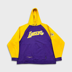 Vintage Y2K Reebok Los Angeles Lakers Hoodie Mens Large Purple NBA Hardwood Classics