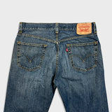 Levi's 505 Jeans Mens 34x30 Blue Regular Fit Straight Leg Dark Wash Denim Pants