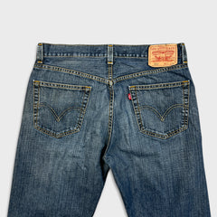 Levi's 505 Jeans Mens 34x30 Blue Regular Fit Straight Leg Dark Wash Denim Pants