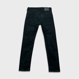 Levi's 510 Skinny Jeans Mens 30x30 Black Dark Wash Stretch Mid Rise Tapered Leg Denim Pants