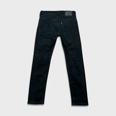 Levi's 510 Skinny Jeans Mens 30x30 Black Dark Wash Stretch Mid Rise Tapered Leg Denim Pants