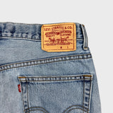 Vintage Y2K Levi's 505 Jeans Mens 36x30 Blue Regular Fit Straight Leg Light Wash Faded Pants