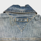 Vintage 90s Tommy Hilfiger Denim Jacket Womens XS Blue Western Trucker