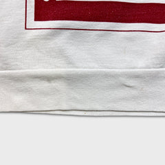 Vintage 90s Budweiser Hoodie Mens Medium White King of Beer Hooded Sweater