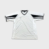 Vintage Y2K Nike Sportswear T Shirt Mens XL White Swoosh Athletic V Neck Short Sleeve Tee