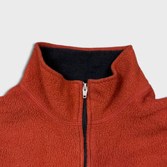 Vintage 90s Patagonia 1/4 Zip Vest Mens XL Orange USA Outdoor Fleece Jacket