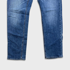 HUGO BOSS Jeans Mens 36x30 Blue Slim Straight Fit Stretch Medium Wash Denim Pants