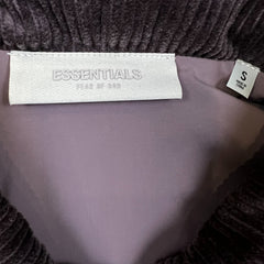 SS23 Fear of God Essentials Corduroy Shirt Jacket Mens Small Purple Oversized