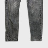 Levi's 502 Jeans Mens 34x30 Grey Regular Taper Fit Stretch Stone Wash Fade Denim Pants