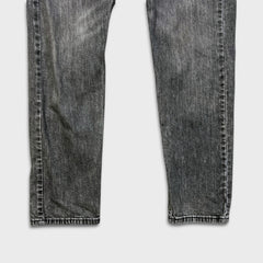 Levi's 502 Jeans Mens 34x30 Grey Regular Taper Fit Stretch Stone Wash Fade Denim Pants
