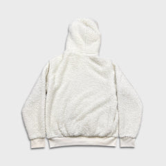 Polo Ralph Lauren Ski Bear Fleece Mens Medium White High Pile Hooded Jacket