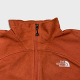 The North Face Fleece Mens Medium Orange Windwall Full Zip Jacket