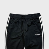 Adidas Track Pants Mens Medium Black Essentials 3 Stripe Training Athletic Jogger