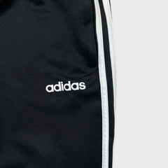 Adidas Track Pants Mens Medium Black Essentials 3 Stripe Training Athletic Jogger