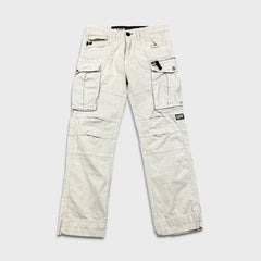 G-Star Raw Pants Mens 32x28 White Straight Fit Casual Utility Cargo Trousers