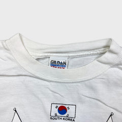 Vintage 2002 FIFA World Cup T Shirt Mens Medium White Japan & Korea Soccer Tee