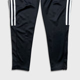Adidas Track Pants Mens Medium Black 3 Stripe Spell Out Training Athletic Jogger