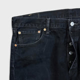 Levi's 501 Jeans Mens 36x36 Black Original Straight Leg Dark Wash Denim Pants