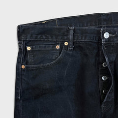 Levi's 501 Jeans Mens 36x36 Black Original Straight Leg Dark Wash Denim Pants
