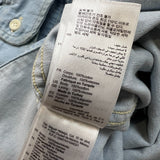 Sandro Paris Oxford Denim Shirt Mens XS Blue Casual Light Wash Button Up