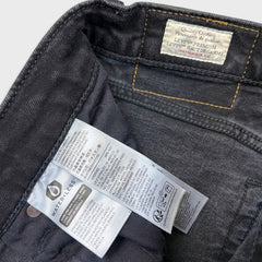 Levi's 514 Jeans Mens 28x30 Black Slim Straight Faded Dark Wash Stretch Denim Pants