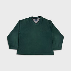 Vintage 90s Gap Fleece Mens XL Green Blank Outdoor USA Pullover V Neck Jacket
