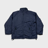 Nautica Jacket Mens Large Blue Reversible Fleece Full Zip Heavy Coat Outdoor