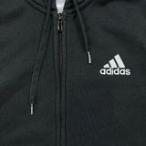 Adidas Hoodie Mens Medium Black Essentials Spell Out Full Zip Hooded Sweater