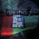 Vintage 90s Nautica Fleece Mens Medium Plaid USA 1/4 Zip Pullover Jacket
