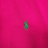 Vintage 90s Polo Ralph Lauren Shirt Mens Medium Pink Preppy Pony Casual Short Sleeve