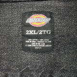 Dickies Denim Shirt Mens 2XL Black Dark Wash Casual Western Button Up