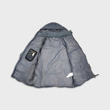 Vintage Y2K Nike Air Jacket Mens Large Gray Sportswear Spell Out Swoosh Full Zip Puffer Coat