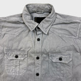 Diesel Shirt Mens Large Gray Western Long Sleeve Preppy Denim Button Up