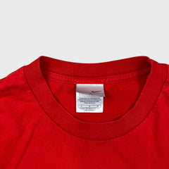 Vintage Y2K Nike Sportswear T Shirt Mens Large Red Phys Ed Short Sleeve Graphic Tee
